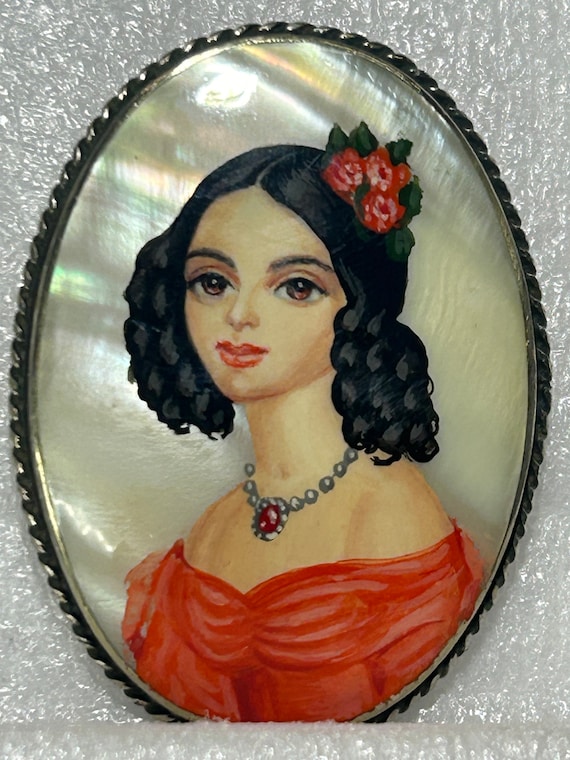 Russian Hand Painted Portrait Of A Woman On Mother