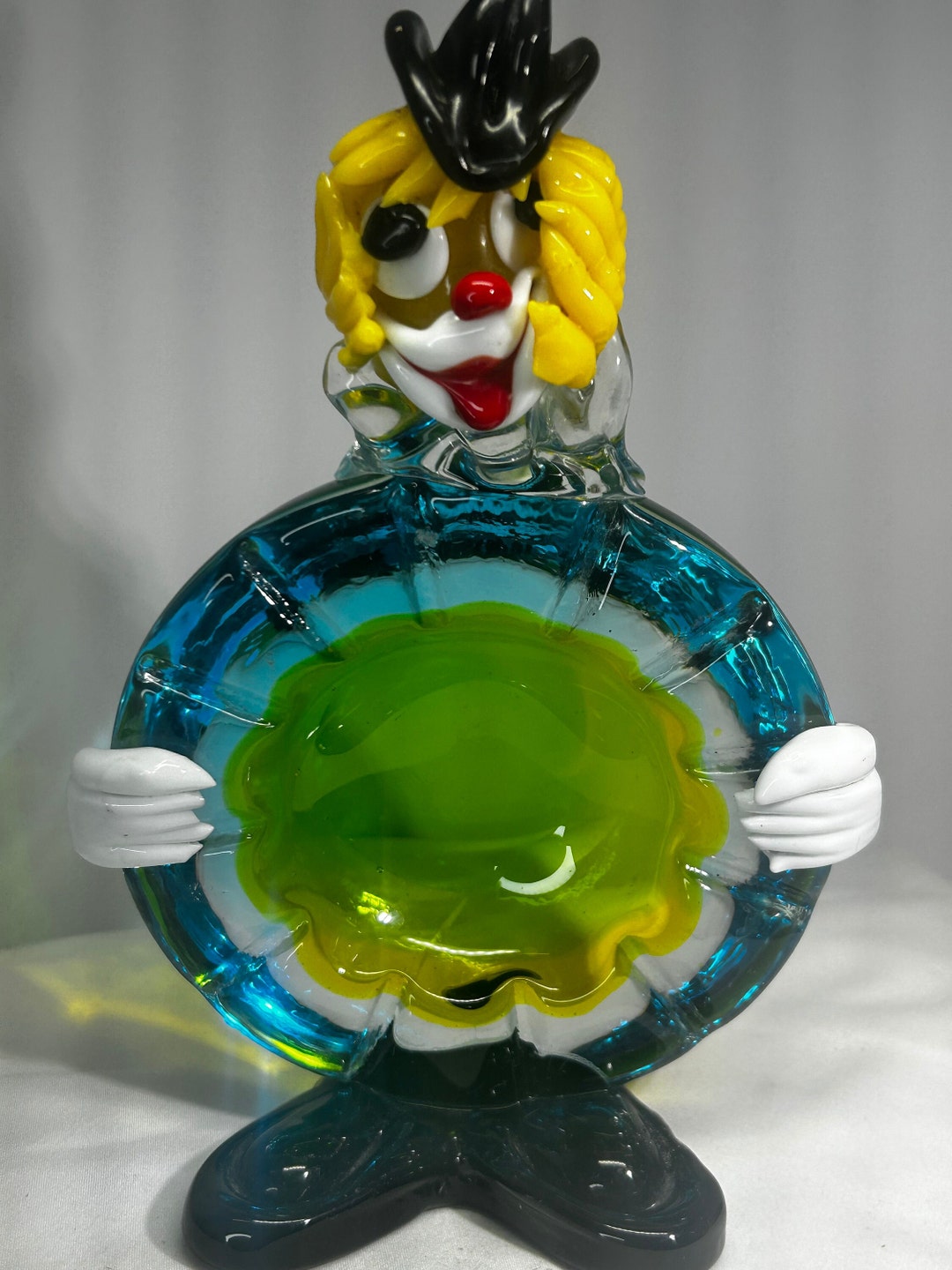 Vintage Murano Art Glass Clown Ashtray. Etsy
