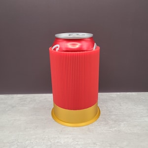 Shotgun Shell Themed Can Koozie - Hunting Themed Can Cooler - Drink Sleeve