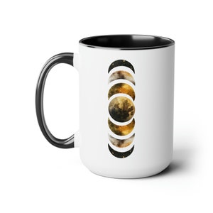 Celestial Moon Phases Coffee Mug, Boho Celestial Mug, Gift for Her, Celestial Moon Mug, Vintage Moon Cup, Astrology Coffee Mug, Mystic Moon