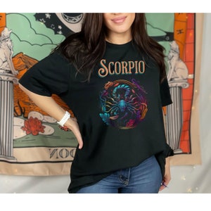 Scorpio Celestial Astrology Sun T-Shirt , Celestial Scorpio T Shirt, Boho Celestial Shirt,  Scorpio Birthday Gift, Zodiac T, Witchy Shirt