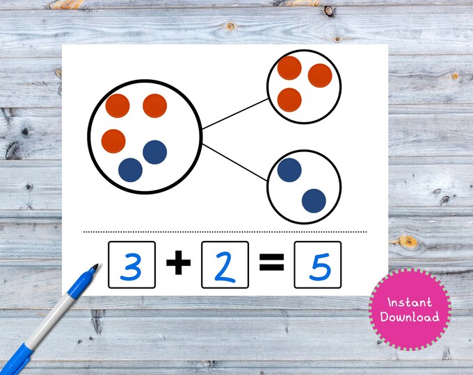 Number Bond Math Worksheets, Number Sense Learning Activity, Homeschool ...