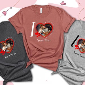 Custom Photo Heart T-Shirt: Personalized Family Valentine Gift