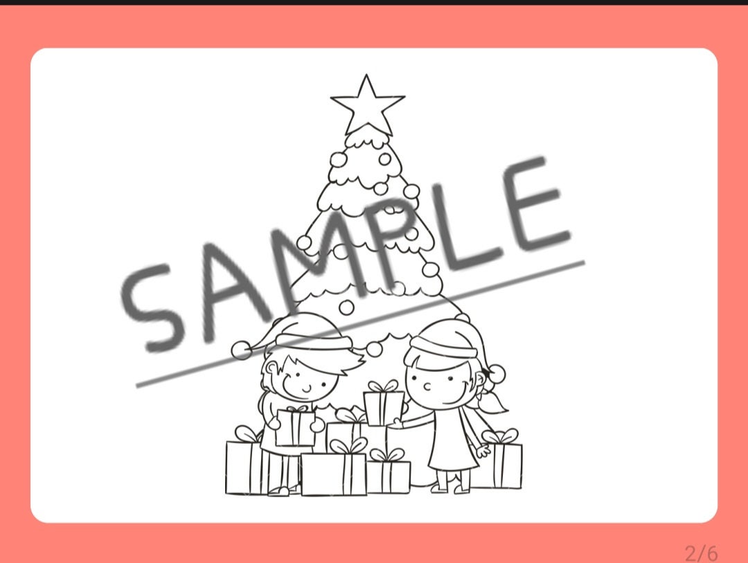 Libro De Colorear De Navidad Para Niños Impresiones Digitales 6