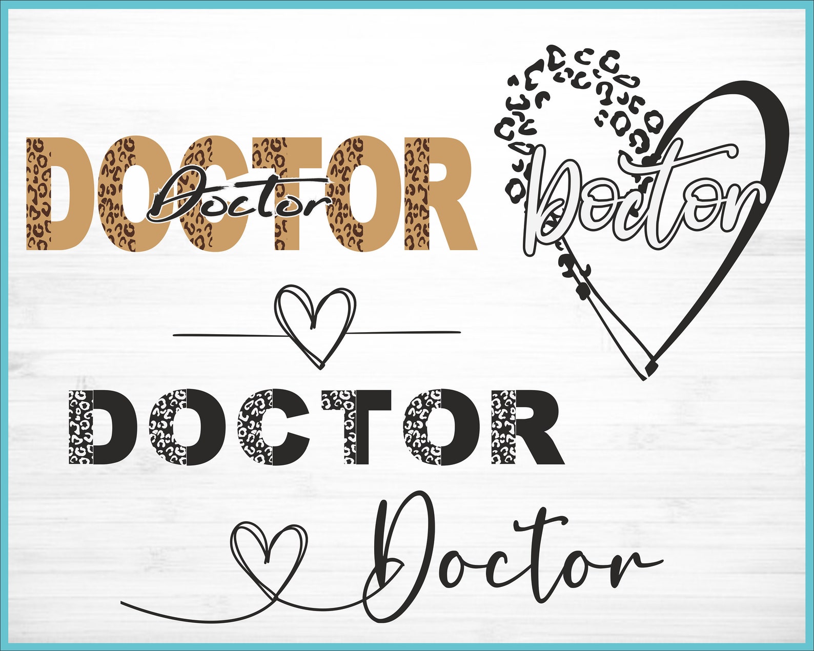 8 Doctor Bundle Svg Doctor Life Svg Bundle Doctor Day Svg Leopard Print