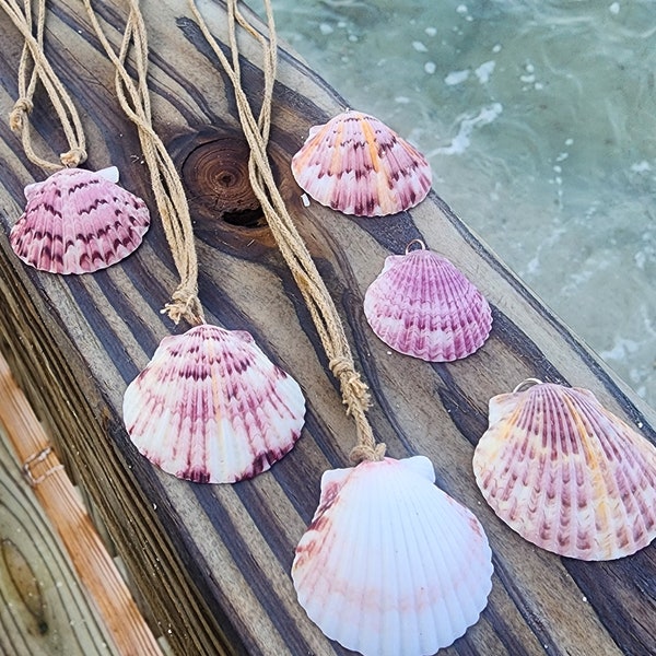 Real Seashell Pendant Necklace, Waterproof Beach Jewelry