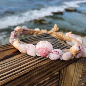 One of a kind Seashell Mermaid Crown. Adjustable shell headband for women and girls. Seashell tiara. Seashell headpiece.