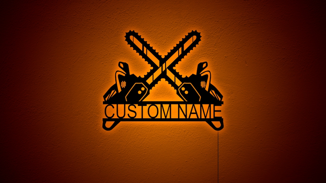 Personalized Logging Chainsaws Wall Art Custom Logger Name Etsy