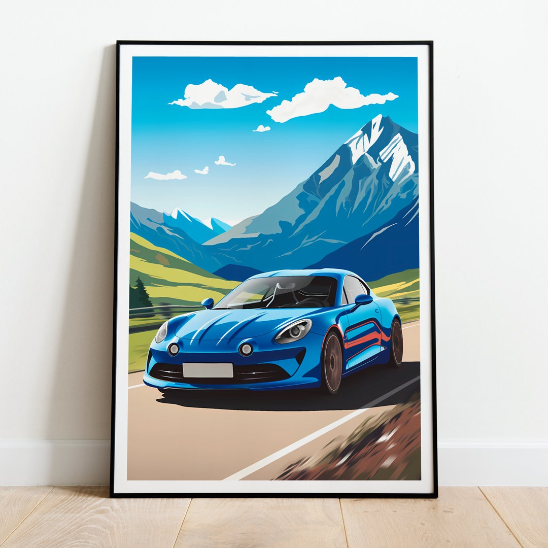 Alpine A110 Poster Alpine A110 Car Print Alpine Car Gift Etsy