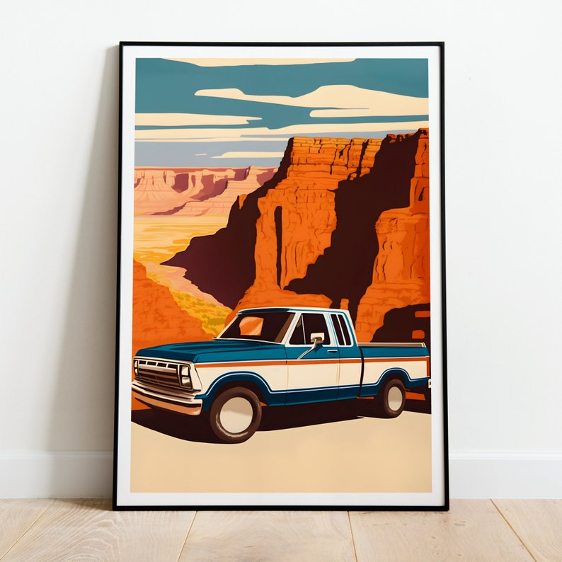 Ford F150 in the Canyon Poster Car Print Wall Print Etsy
