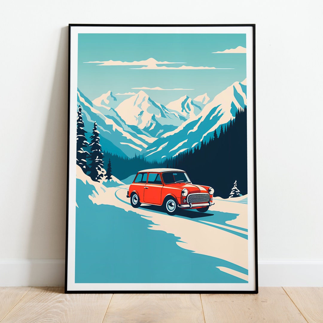 Mini Cooper Poster Mini Cooper Car Print Mini Car Gift - Etsy