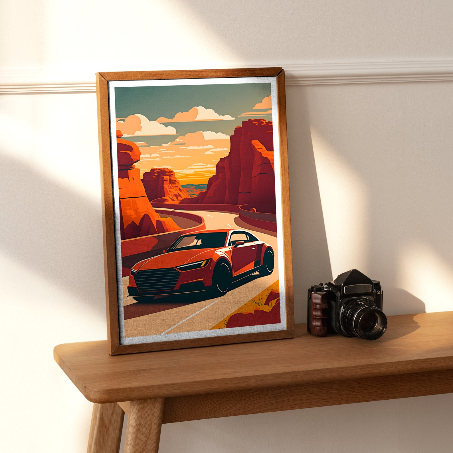 Audi TT in the Canyon Poster Car Print Wall Print Fathers Day Birthday ...