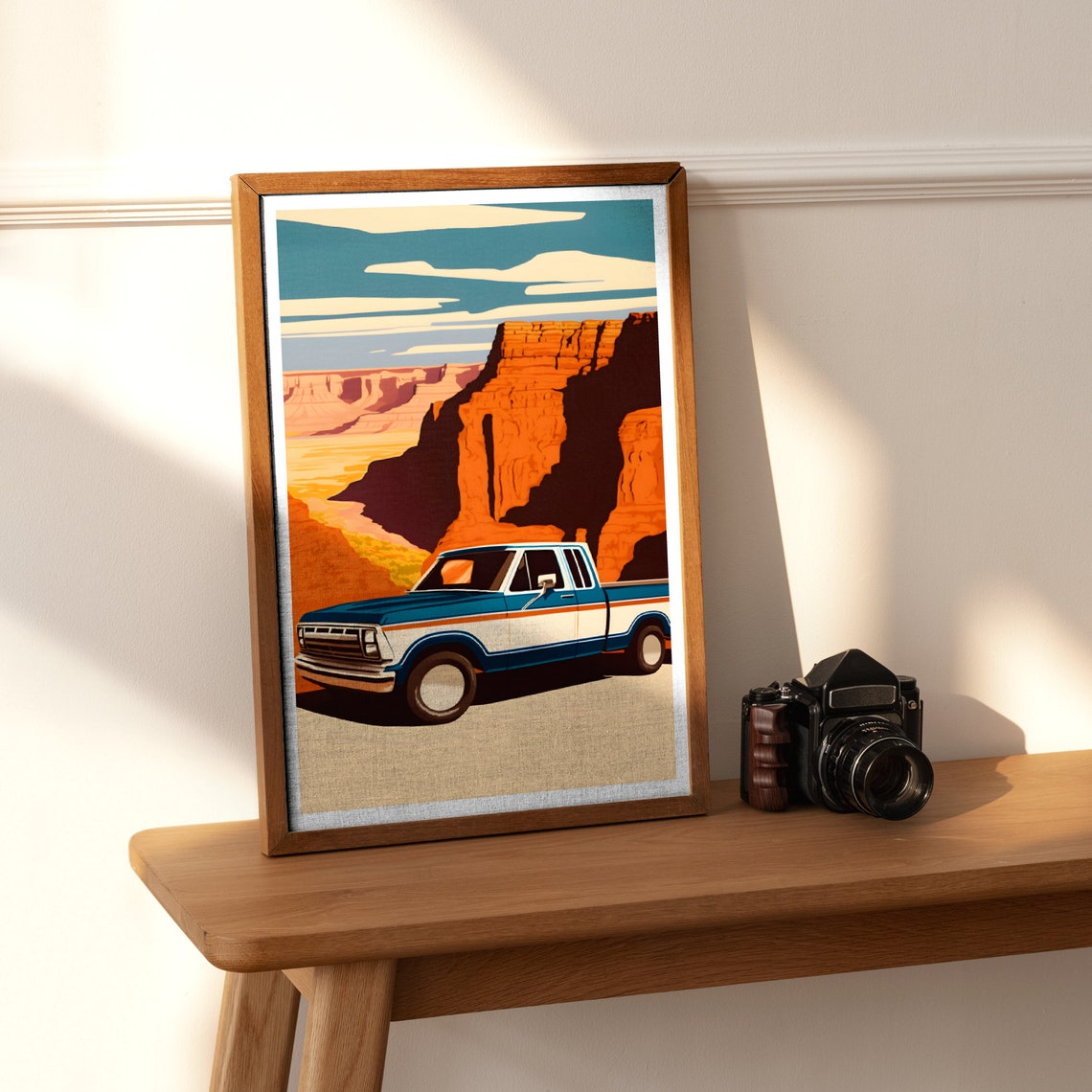 Ford F150 in the Canyon Poster Car Print Wall Print Etsy