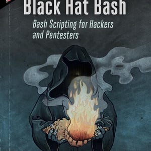 May include: A book cover with a dark blue background and a hooded figure holding a flaming seashell. The title is "Black Hat Bash: Bash Scripting for Hackers and Pentesters" with the words "Early Access" in red at the top. The authors are Dolev Farhi and Nick Aleks. The book is published by No Starch Press.