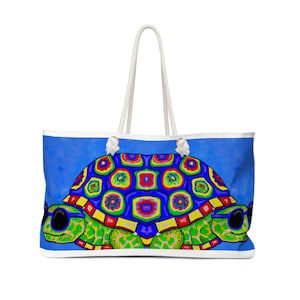 Tortoise Weekender Bag | Vacation | Turtle Tote | Gym Bag | Swim Bag | Beach