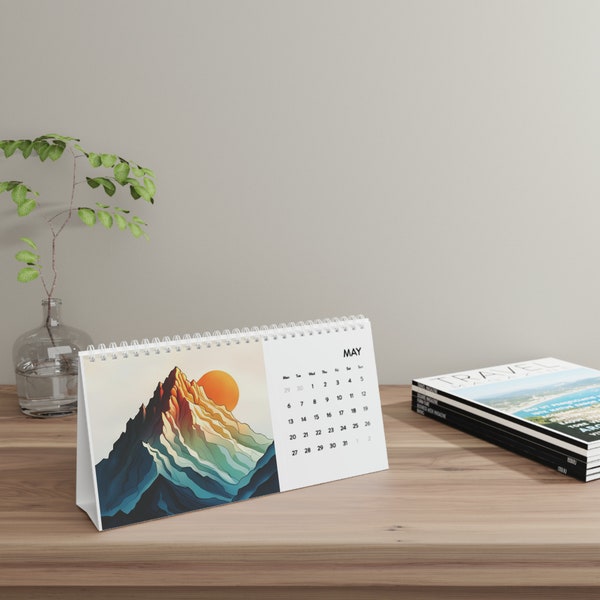 2024 Mountains Desk Calendar Etsy
