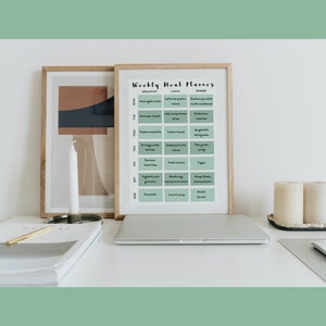 Druckbarer Wochenplaner und Einkaufsliste | Easy Meal Planner | Vorlage für die Essensplanung