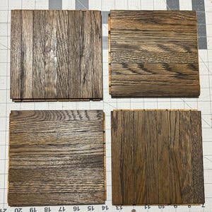 PARQUET FLOOR: 20 pcs Parquet Wood Floor Tile - 6 1/2" x 6 1/2" x 5/16" Windsor Brown, 8-Finger VINTAGE