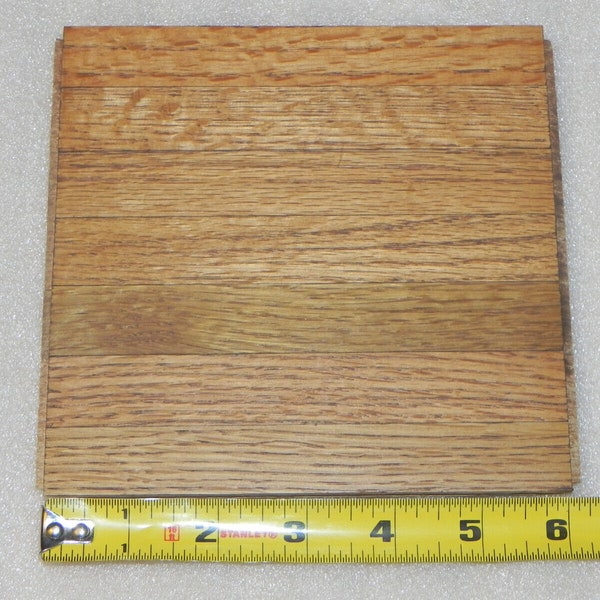 Oak Parquet Premium Wood Floor Tile: HONEY COLOR 6" x 6" x 5/16" Color Tile low sheen