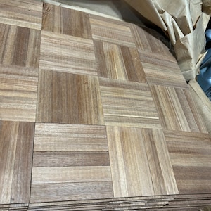 PARQUET FLOOR: 24.75 Sq Ft Vintage Premium Hardwood Parquet Fingerblock, 4 3/4"x15/16"x5/16" Fingers, Blocks, crafts, flooring