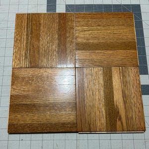 PARQUET FLOOR: 10 Square Feet! 7-Finger OAK Parquet Solid Hard Wood Floor Tiles 12&quot;x12&quot;x5/16&quot;, Bruce AHS104HD Mellow Smooth