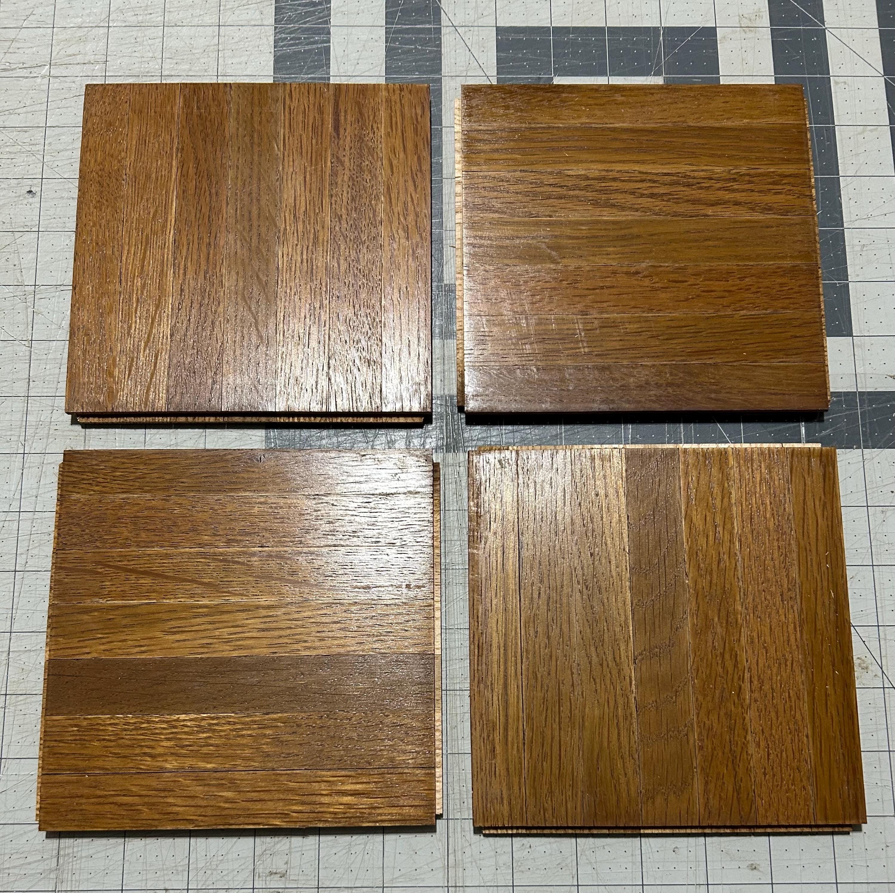 Lot De 4 Carreaux De Parquet HARTCO Chêne Miel 6x6 Pouces - Bois Massif, Neufs, 1 Pied Carré
