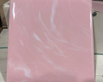 40 Vintage Tilecrest Plastic Wall Tile: PINK MARBLED 4 1/4" 40 pieces