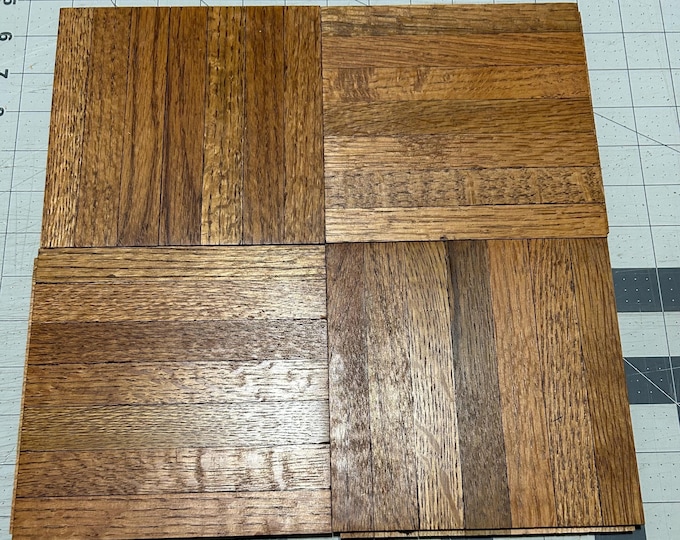 Lot De 4 Carreaux De Parquet HARTCO Chêne Miel - 6x6 Pouces, 5/16" épais - À Coller - Couvre 1 Pied Carré - Neuf