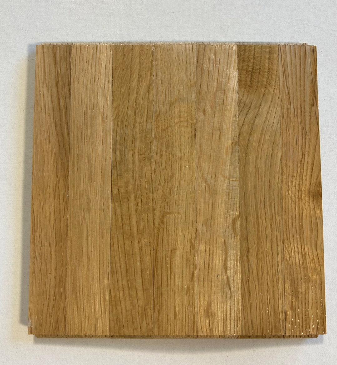 White Oak Parquet Premium Wood Floor Tile: 7-finger NATURAL COLOR 6 X 6