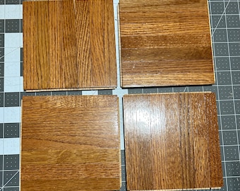 PARQUET FLOOR: 4pcs! 7-finger Bruce Oak Parquet 6x6x1/4 floor tile tongue and groove - 1 Sq Ft! Chestnut