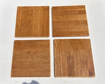 Solid Hevea Wood Parquet Floor Tiles: Chestnut 6-Finger Pattern (1 Sq Ft)