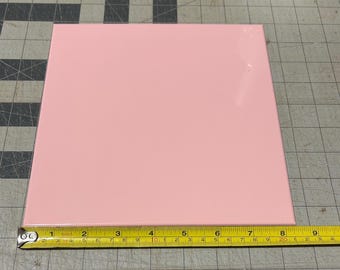 12 Vintage Tilecrest Plastic Wall Tile: Fantasy Pink, Beveled - 12pc 8.5"