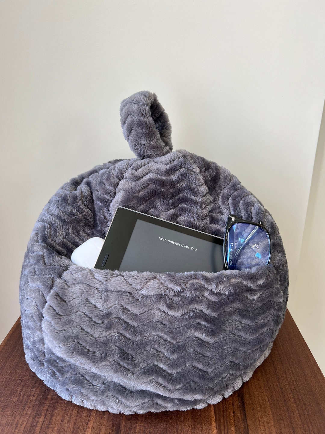 Large Book Pouf, Kindle Pillow, iPad Tablet Stand, Gift for Book Lover