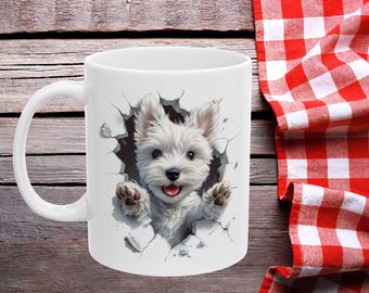 Funny Dog Mug: 3D Puppy Design - Paws-itively Thrilled - Gift for Dog Lovers