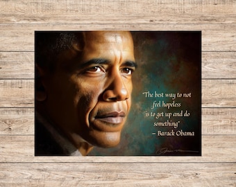 Barack Obama The Weight of Leadership Inspirational Satin Poster, 5 Sizes
