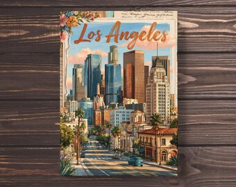 Cuaderno de bocetos mate de Los Ángeles / Cuaderno de viaje artístico por el centro de la ciudad