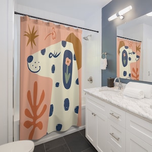 Dog Bathroom Curtain, Dog Lover Shower Curtain, Puppy Shower Curtain