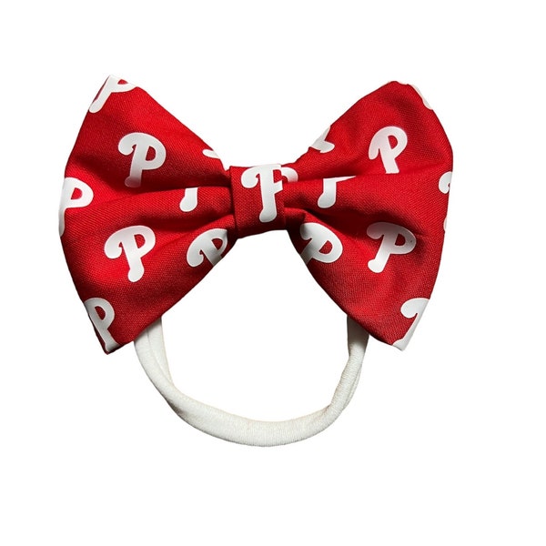 Philadelphia Phillies Baby Bow | Philadelphia Phillies Hair Bow | Philadelphia Headband | Phillies Baby headband | Hair Accessories