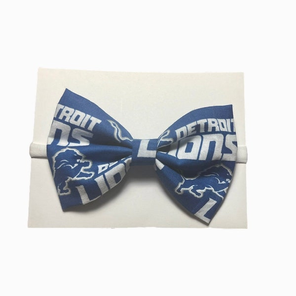 Detroit Lions Baby Bow | Lions Headband for Baby | Football Hair Bow