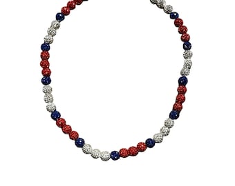 Philadelphia Phillies Necklace | Philadelphia Phillies beaded clay necklace | Harper inspired Necklace | Baseball Jewlery