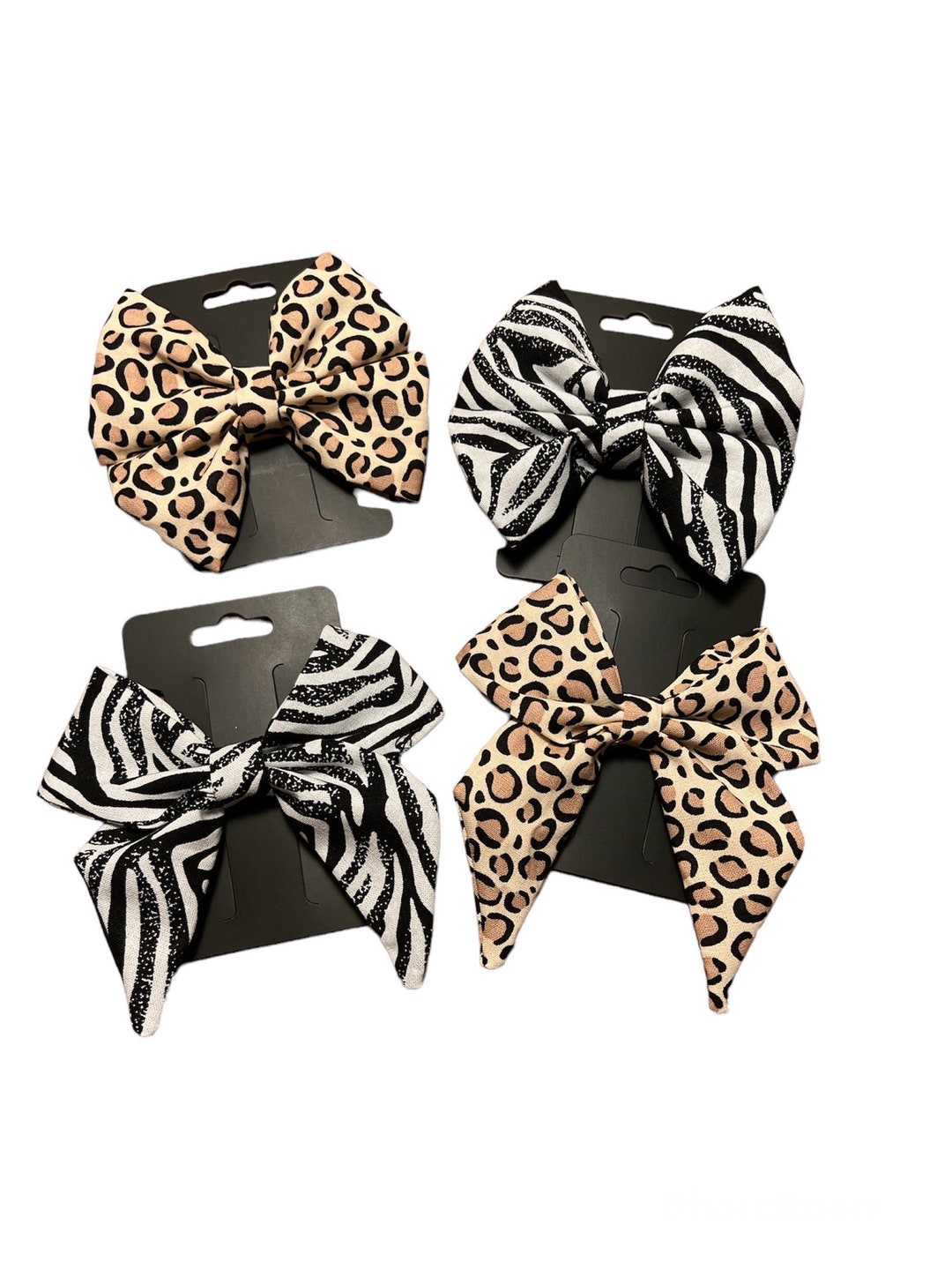 Leopard Print Bows Zebra Print Bows Animal Print Hair Bows Etsy