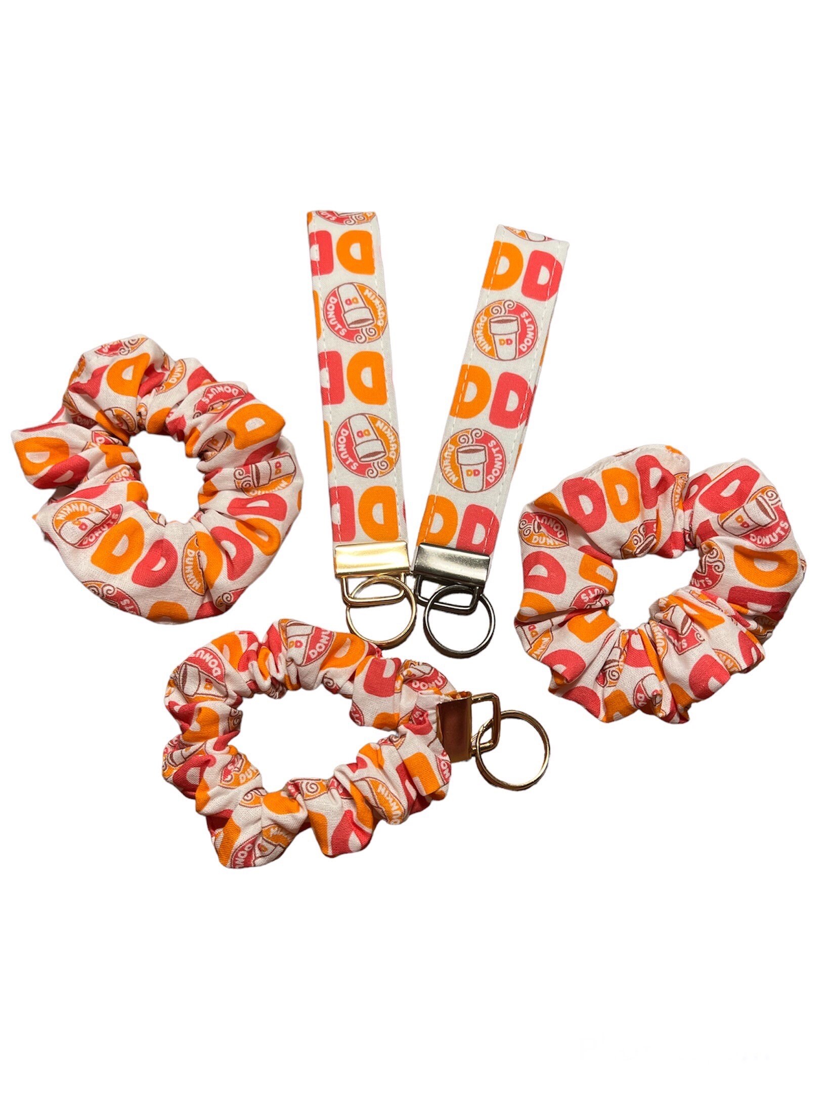 DUNKIN DONUTS Keychain COFFEE Scrunchie Keychain Hair Etsy