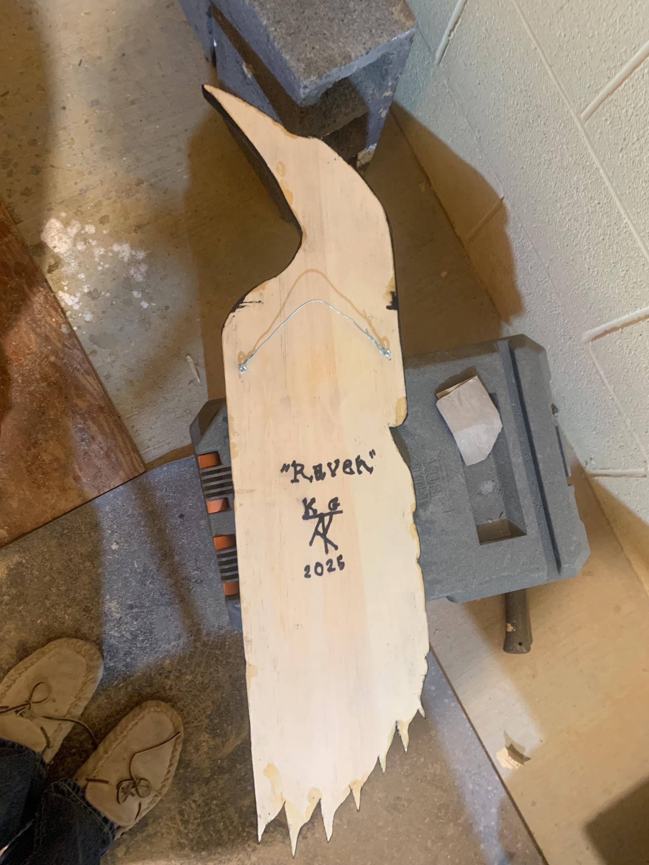 Hand Carved Northwest Coast Style Raven . Wall Hanging With 7 Abalone ...