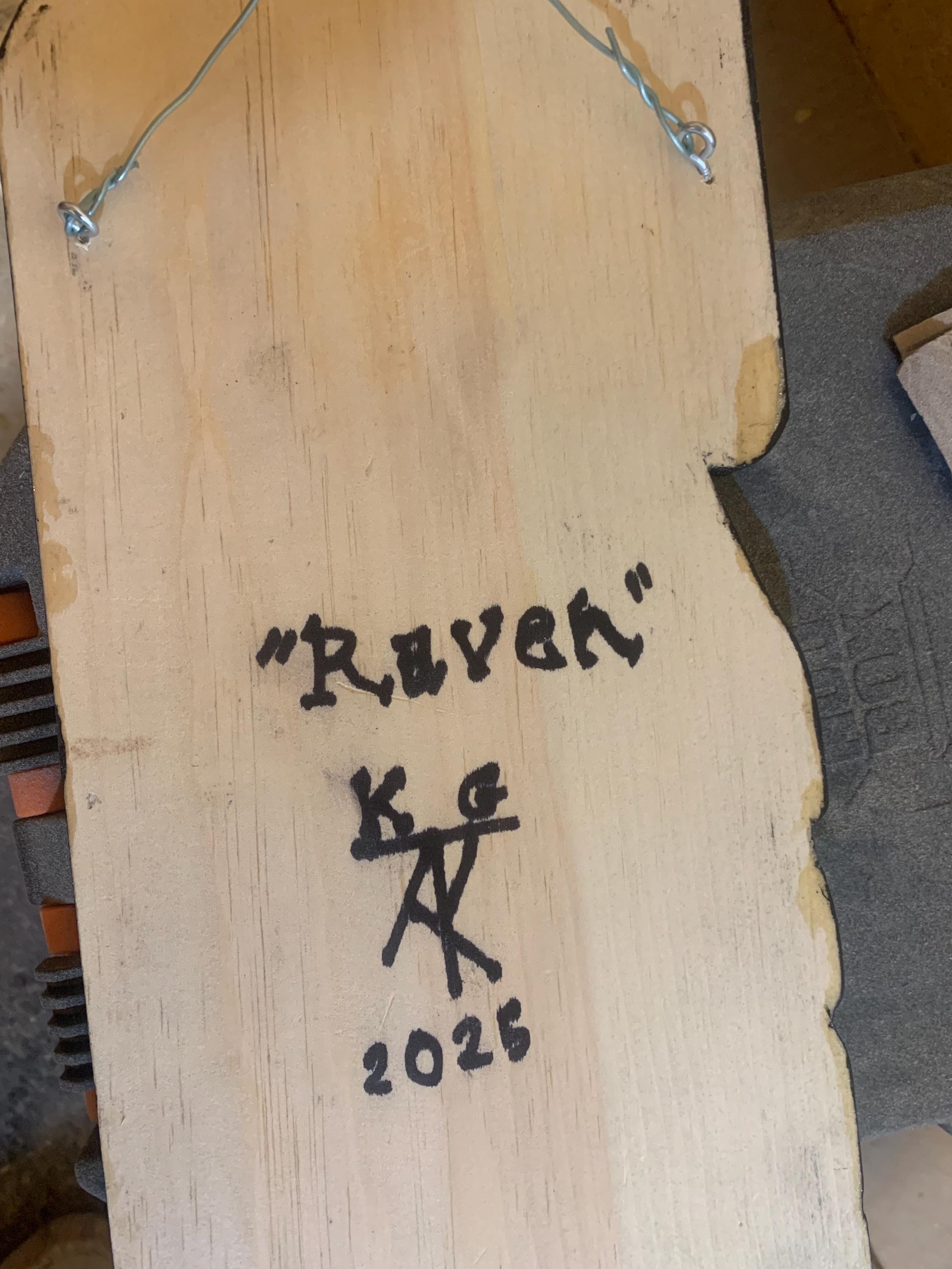 Hand Carved Northwest Coast Style Raven . Wall Hanging With 7 Abalone ...