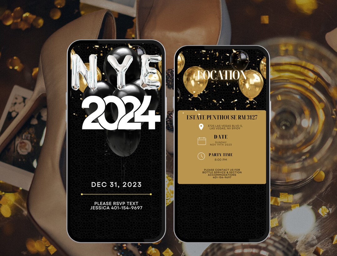 New Years Eve Party Invitation NYE Party NYE Invitation Etsy
