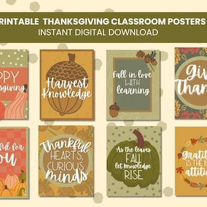 Thanksgiving klas poster printables