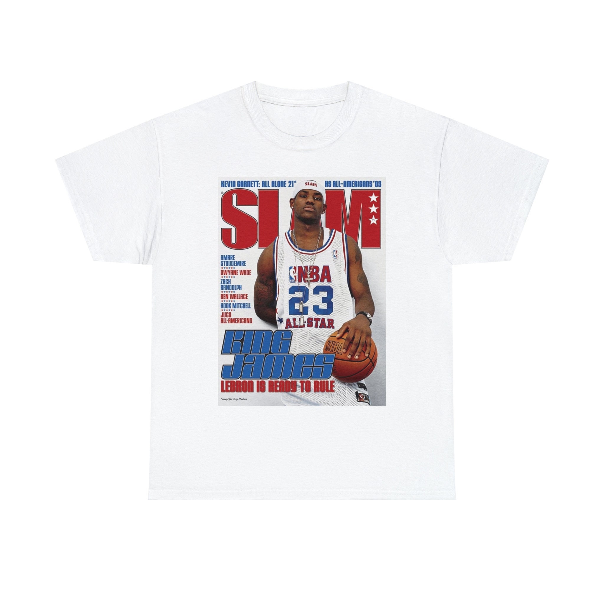 LeBron James Vintage All Star NBA Slam Cover Tee Shirt