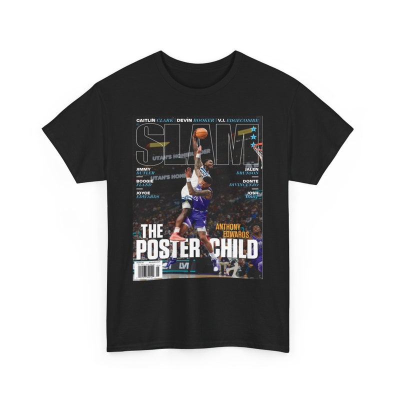 Anthony Edwards Minnesota Timberwolves NBA Slam Cover Tee Shirt image 4