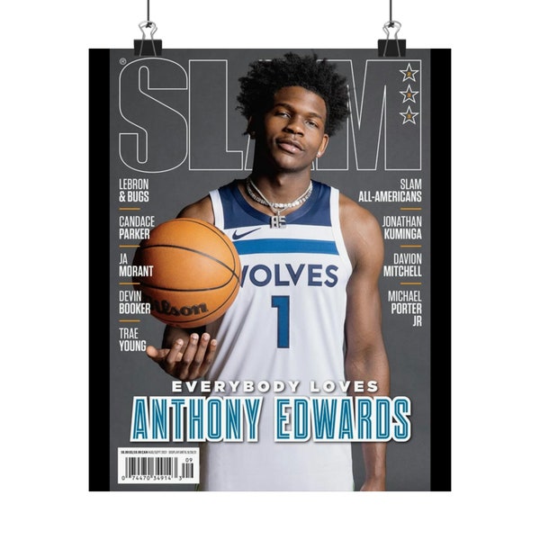 Anthony Edwards Minnesota Timberwolves Slam Cover NBA Poster