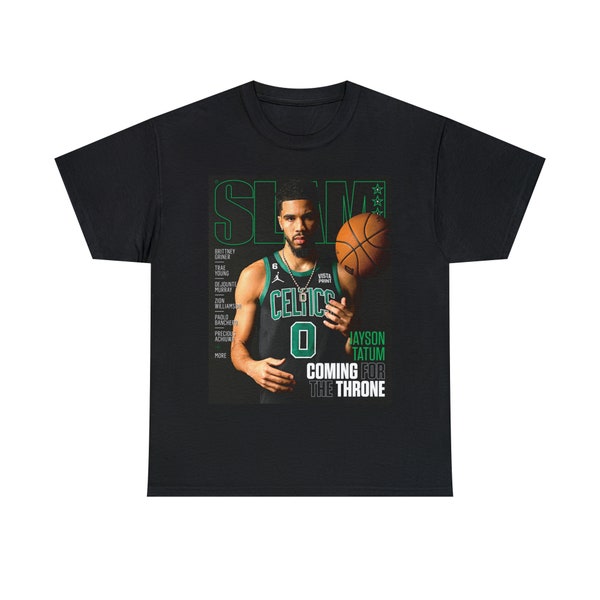 Slam Cover Tee Shirt Boston Celtics Jayson Tatum Coming for the Throne